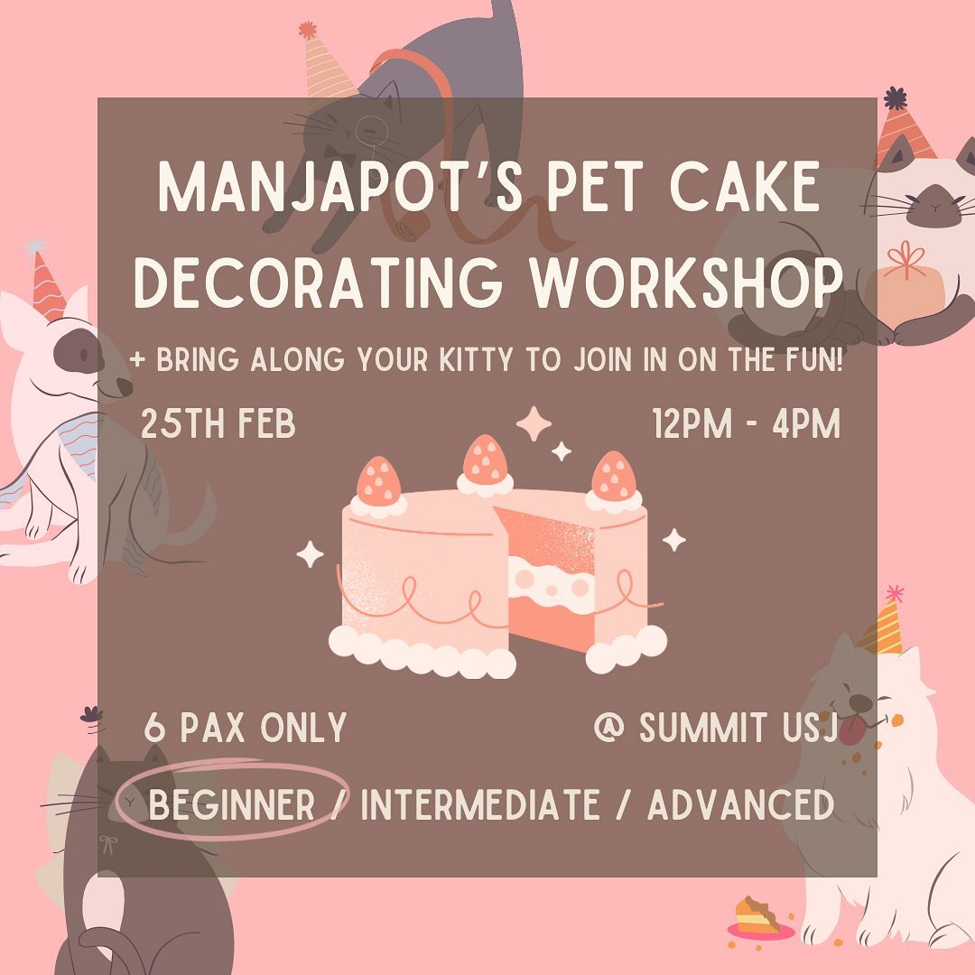 Manjapot's pet cake decorating workshop
